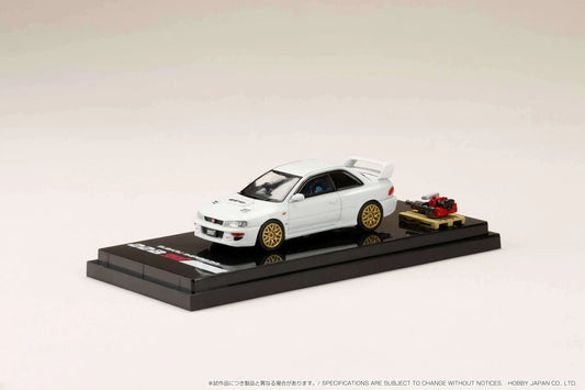 Hobby Japan Subaru Impreza 22B STi Version GC8 Fether White w/ EJ22 engine display model