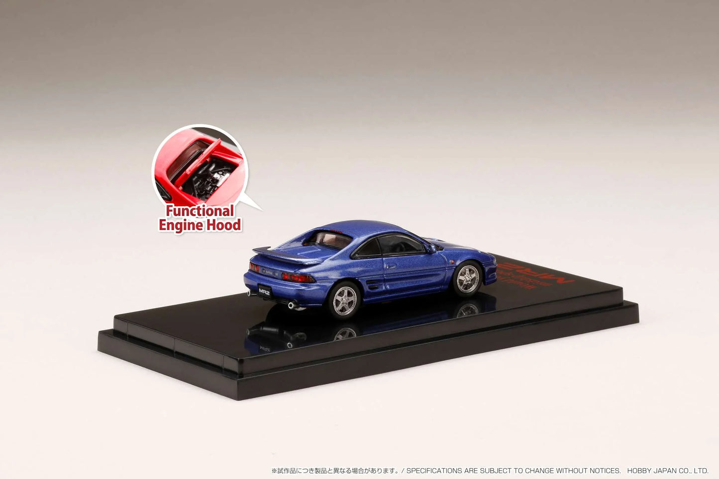Hobby Japan 1/64 Toyota MR2 (SW20) GT-S Customized Version PURPLISH BLUE MICA METALLIC