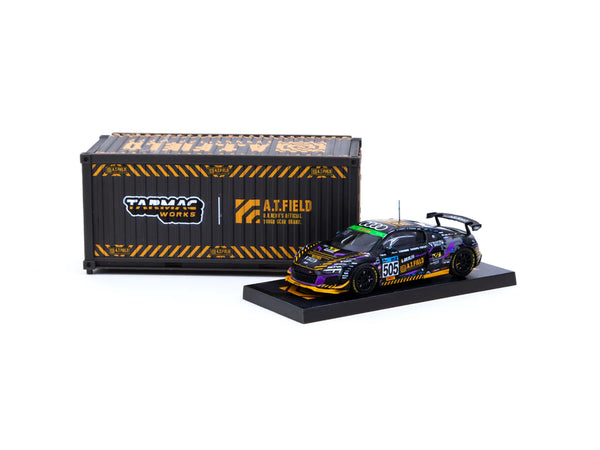 Tarmac Works Hobby64 1/64 A.T.FIELD Audi R8 LMS GT4 Super Taikyu ST-Z 2020 #505 w/ Container