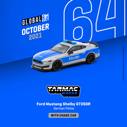 Tarmac Works Global64 1/64 Ford Mustang GT German Police