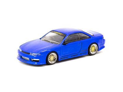 Tarmac Works Global64 1/64 Nissan Silvia S14 Blue Metallic Vertex