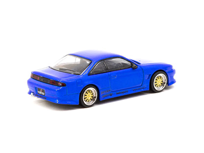 Tarmac Works Global64 1/64 Nissan Silvia S14 Blue Metallic Vertex
