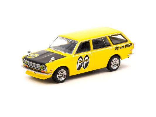 Tarmac Works Global64 1/64 Datsun Bluebird 510 Wagon MOONEYES - MIJO Exclusives Limited Edition Yellow