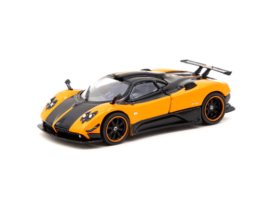 Tarmac Works Global64 1/64 Pagani Zonda Cinque Arancio Saint Tropez Orange & Black