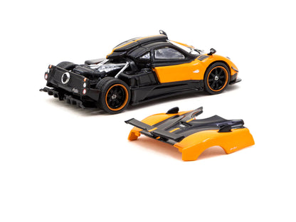 Tarmac Works Global64 1/64 Pagani Zonda Cinque Arancio Saint Tropez Orange & Black