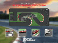 Dream Customs Time Attack Racing Map Desktop Diorama Pad (XL)