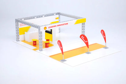 Inno64 1/64 Shell Exhibition Kiosk Diorama (Cars not Included)