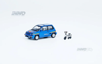 Inno64 1/64 Honda City Turbo II Blue w/ Motocompo - IN64-CITYII-BLU - Damaged Box