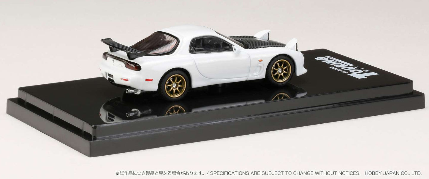 Hobby Japan 1/64 Efini Mazda RX7 FD3S A-Spec GT Wing Pure White