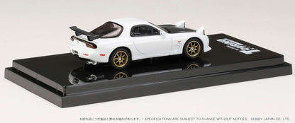 Hobby Japan 1/64 Efini Mazda RX7 FD3S A-Spec GT Wing Pure White