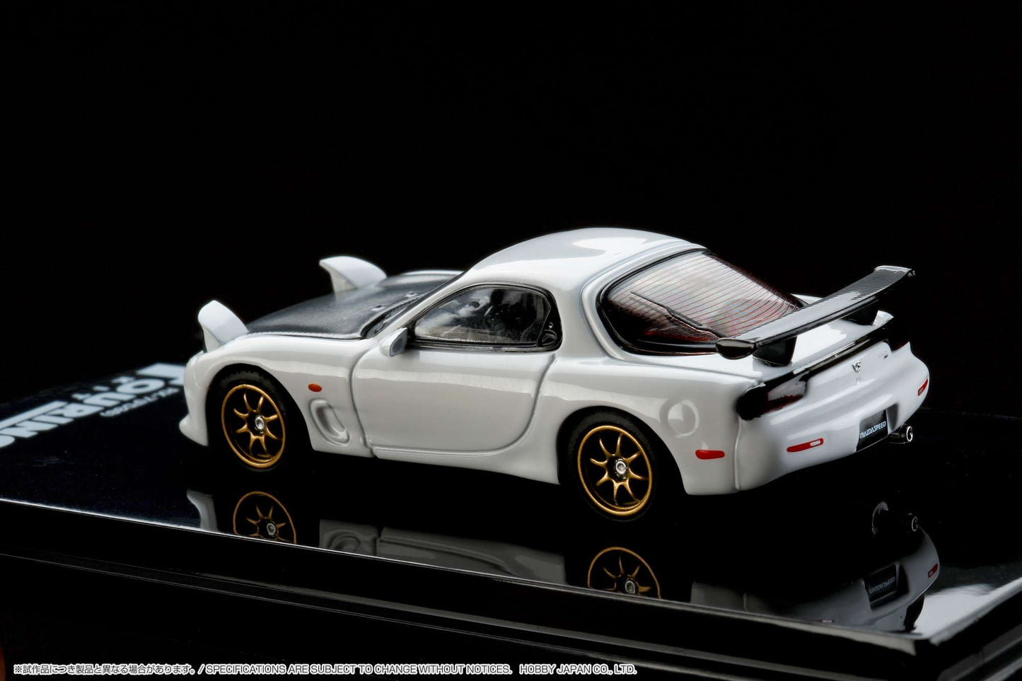 Hobby Japan 1/64 Efini Mazda RX7 FD3S A-Spec GT Wing Pure White