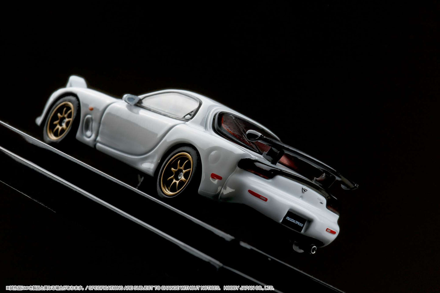 Hobby Japan 1/64 Efini Mazda RX7 FD3S A-Spec GT Wing Pure White