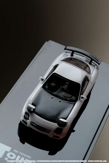 Hobby Japan 1/64 Efini Mazda RX7 FD3S A-Spec GT Wing Pure White