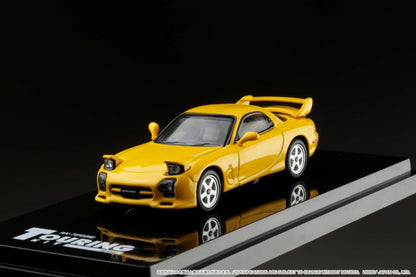 Hobby Japan 1/64 Efini RX-7 FD3S (A-Spec.) Sunburst Yellow
