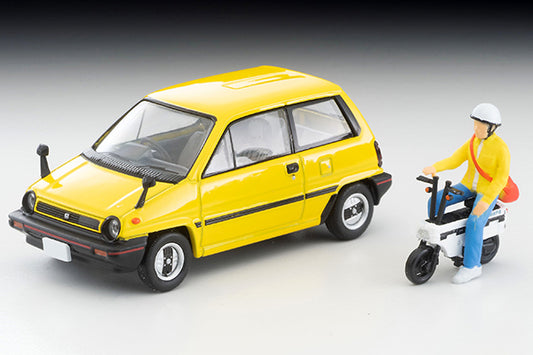 Tomica Limited Vintage 1/64 1981 Honda City R Yellow w/ Motocompo LV-N272b