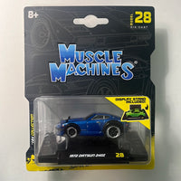 1/64 Muscle Machines 1972 Datsun 240Z Blue - Damaged Card