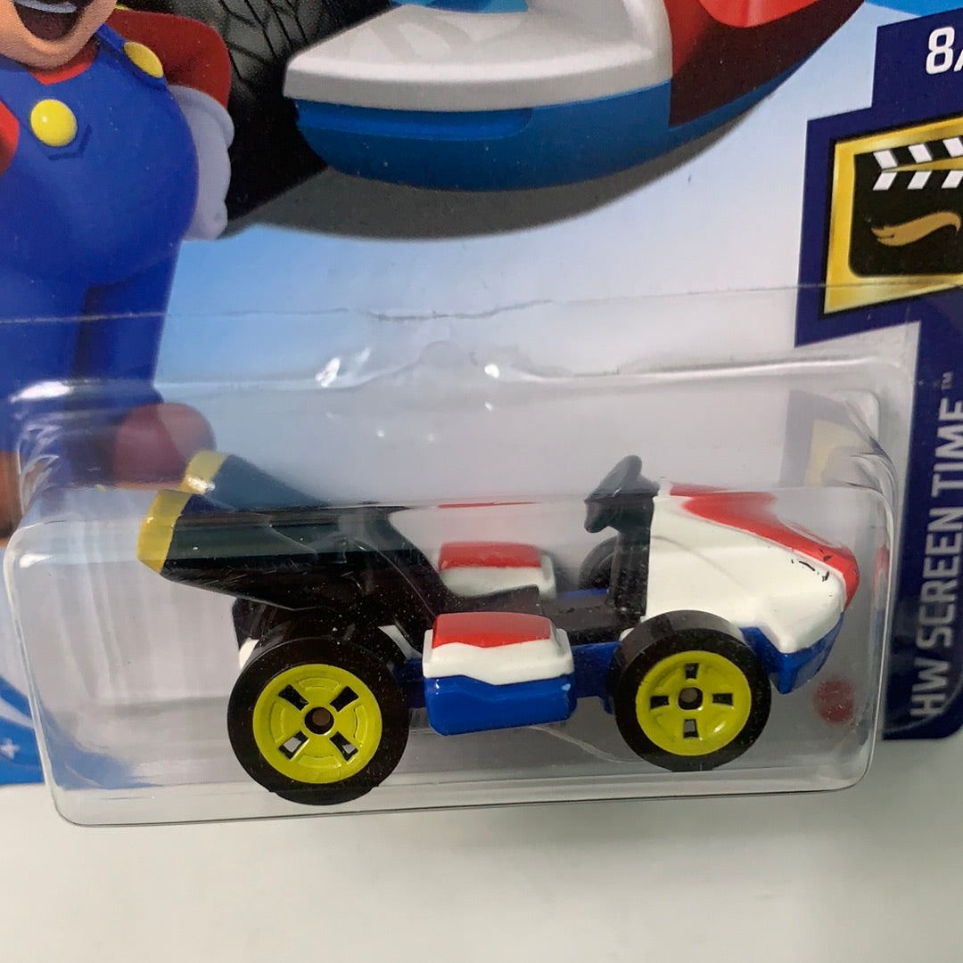 Hot Wheels 1/64 Mario Kart Standard Kart Black & Red