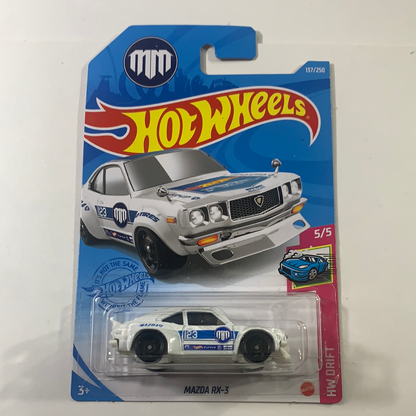 Hot Wheels 1/64 Mazda RX3 Mad Mike White