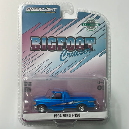 Greenlight 1/64 Hobby Exclusive 1994 Ford F-150 Bigfoot Cruiser Blue