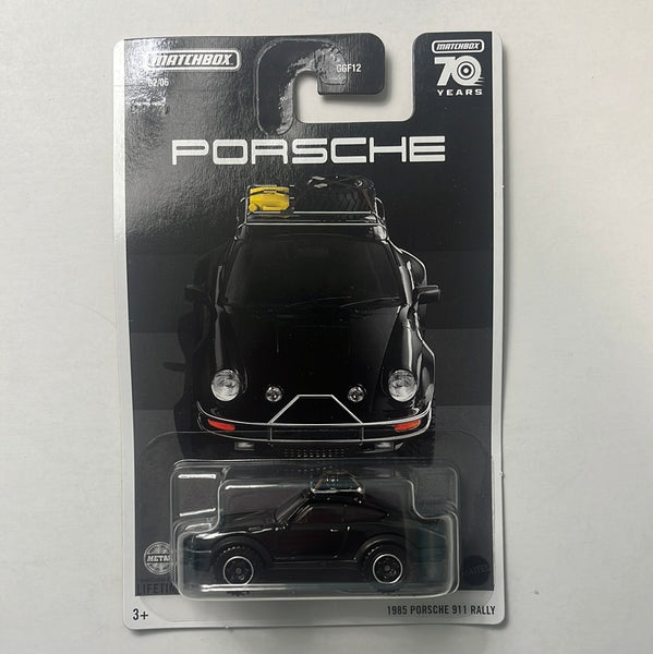 Matchbox 1/64 70 Years 1985 Porsche 911 Rally Black