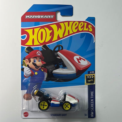 Hot Wheels 1/64 Mario Kart Standard Kart - Screen Time 2023 Black & White