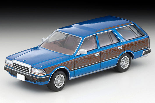 Tomica Limited Vintage Neo 1/64 LV-N244a Nissan Gloria Wagon V20E GL Custom Specification (Blue / Wood Grain)