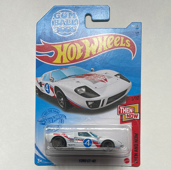 Hot Wheels 1/64 Ford GT-40 Gumball 3000 White