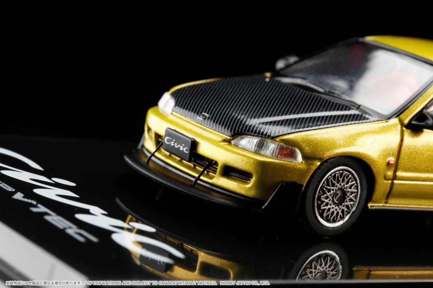Hobby Japan Honda Civic (EG6) Yellow Metallic Mesh Wheels
