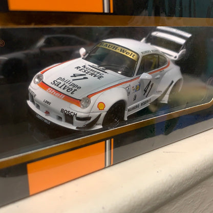 1/43 IXO Models Porsche RWB 993 LBWK #41 White - MOC322