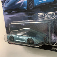 Hot Wheels Car Culture Exotic Envy 2 Mclaren Speedtail Blue - Damaged Card