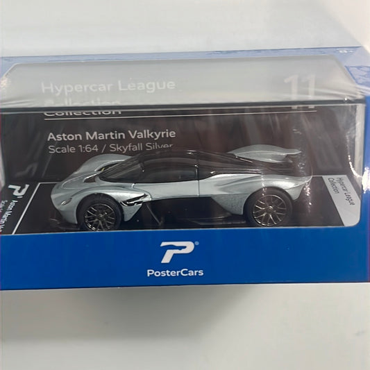 Postercars 1/64 Aston Martin Valkyrie Hypercar League Collection Skyfall Silver
