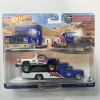 Hot Wheels 1/64 Car Culture Team Transport ‘80 Dodge Macho Power Wagon w/ Retro Rig