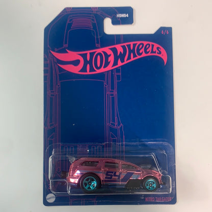 *Chase* Hot Wheels 1/64 2022 Satin Blue & Pink Nitro Tailgater - Damaged Box