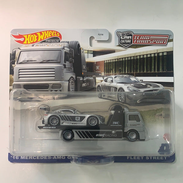 Hot Wheels Car Culture Team Transport ‘16 Mercedes AMG GT3 w/ Fleet Street - Damaged Card