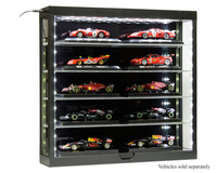 1/64 Showcase 5-Tier LED Wall Mountable Display Case – Black Case w/ Black Rear Panel