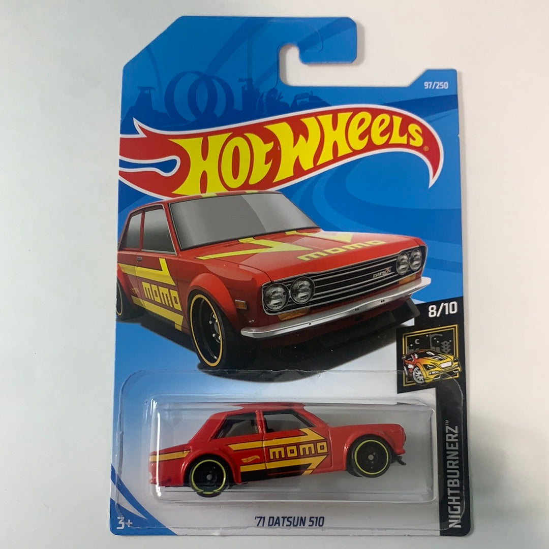 Hot Wheels 1/64 ‘71 Datsun 510 Momo Red - Damaged Box