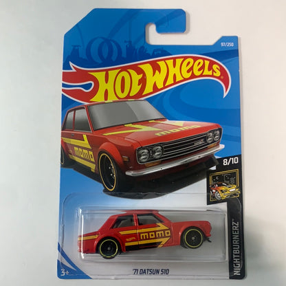 Hot Wheels 1/64 ‘71 Datsun 510 Momo Red - Damaged Box