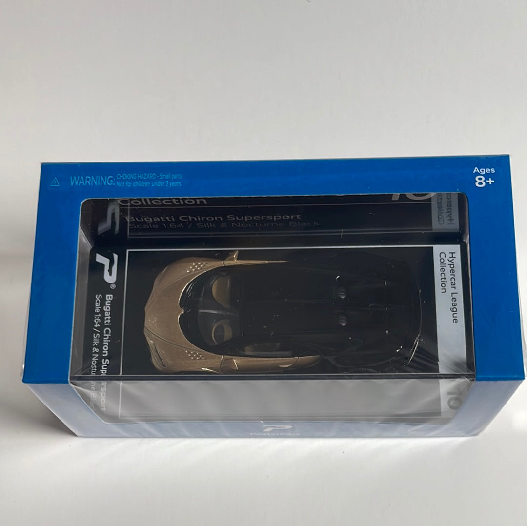 Postercars 1/64 n10 Bugatti Chiron Supersport Silk & Nocturne Black Hypercar League Collection