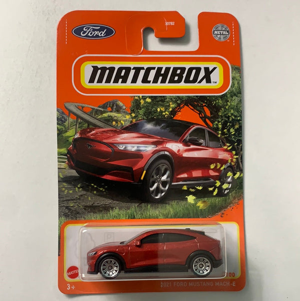 Matchbox 2021 Ford Mustang Mach E Red - Damaged Card