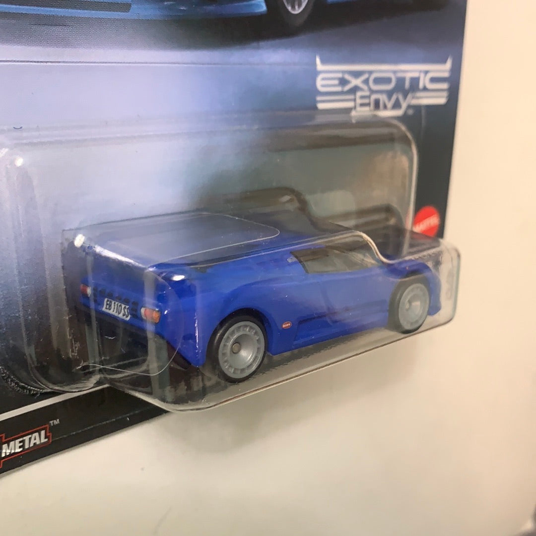 Hot Wheels 1/64 Car Culture Exotic Envy 2 ‘94 Bugatti EB110 Blue