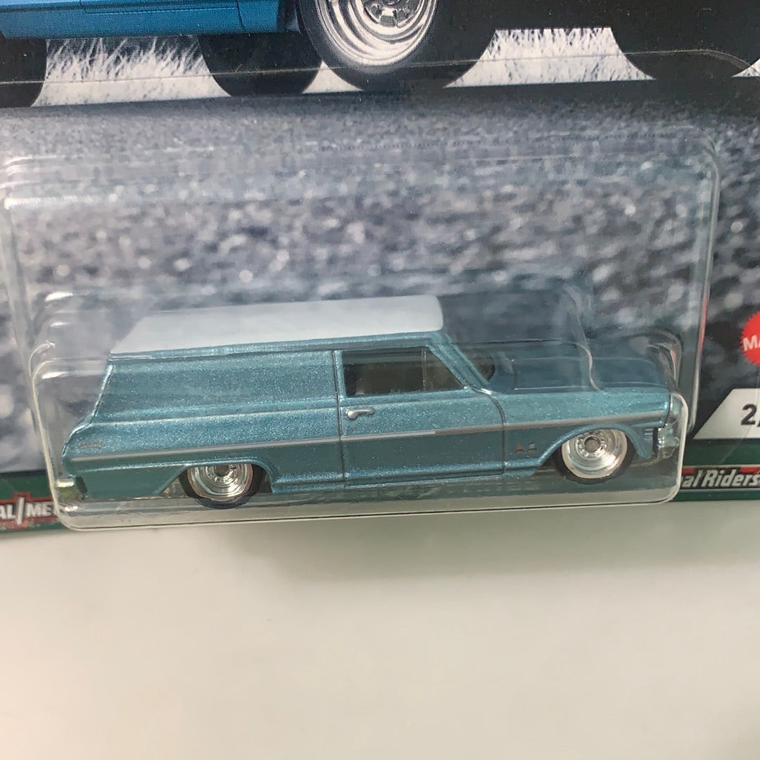 Hot Wheels 1/64 Car Culture Fast Wagons ‘64 Chevy Nova Panel Blue