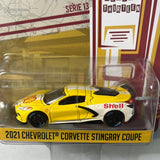 Greenlight 1/64 Running On Empty 2021 Chevrolet Corvette C8 Stingray Coupe Shell Yellow