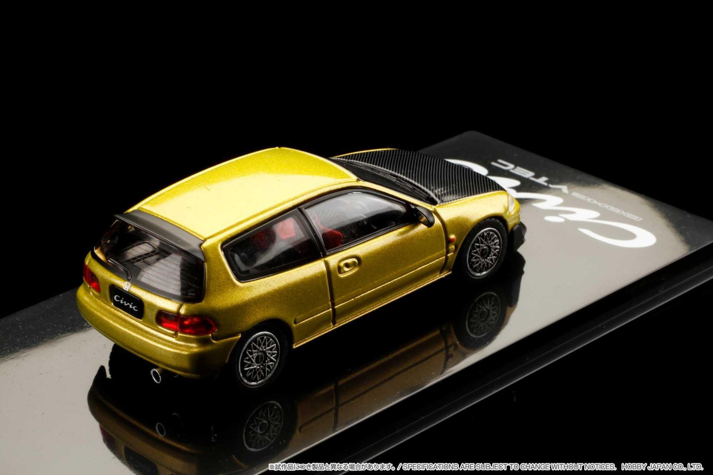 Hobby Japan Honda Civic (EG6) Yellow Metallic Mesh Wheels