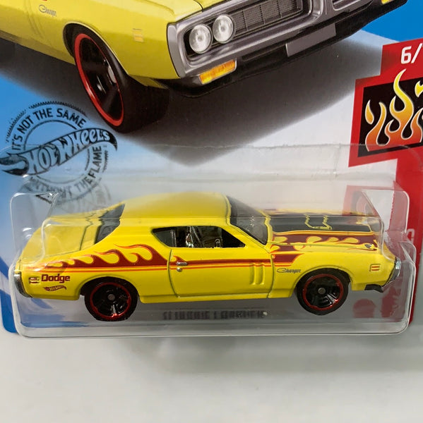 Hot Wheels ‘71 Dodge Charger Yellow w/ Flames – Flipn Diecast