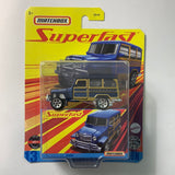 Matchbox Superfast 1962 Willys Jeep Wagon Blue - Damaged Card