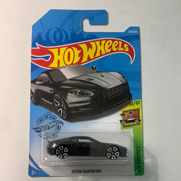 Hot Wheels 1/64 Aston Martin DBS Black - Damaged Card