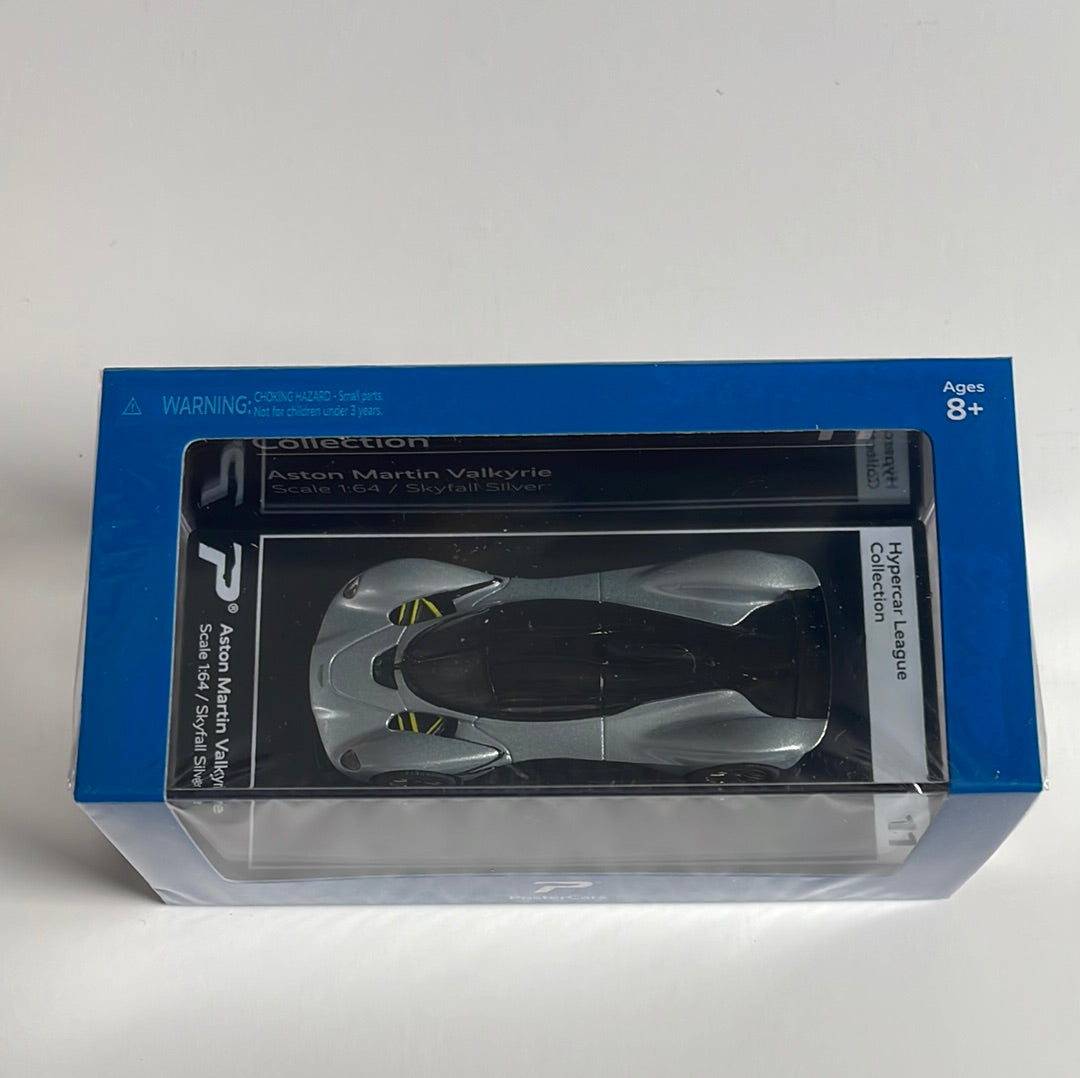 Postercars 1/64 Aston Martin Valkyrie Hypercar League Collection Skyfall Silver