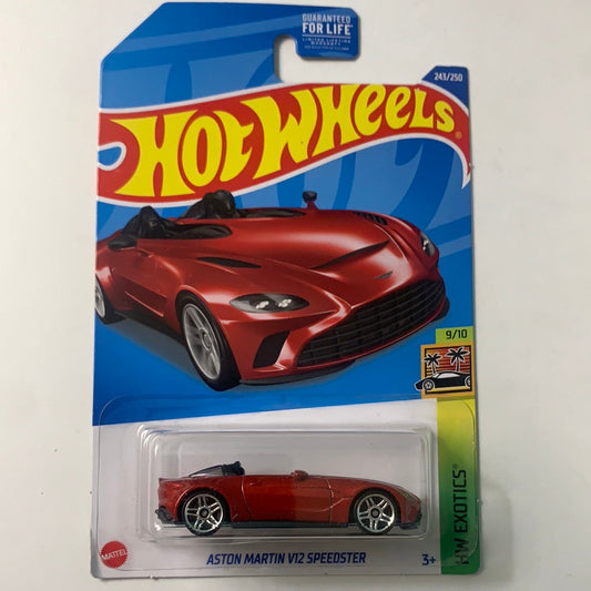 Hot Wheels 1/64 Gamestop Exclusive Aston Martin V12 Speedster Red - Damaged Box