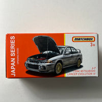 Matchbox Moving Parts Japan Series 1994 Mitsubishi Lancer Evolution IV Silver