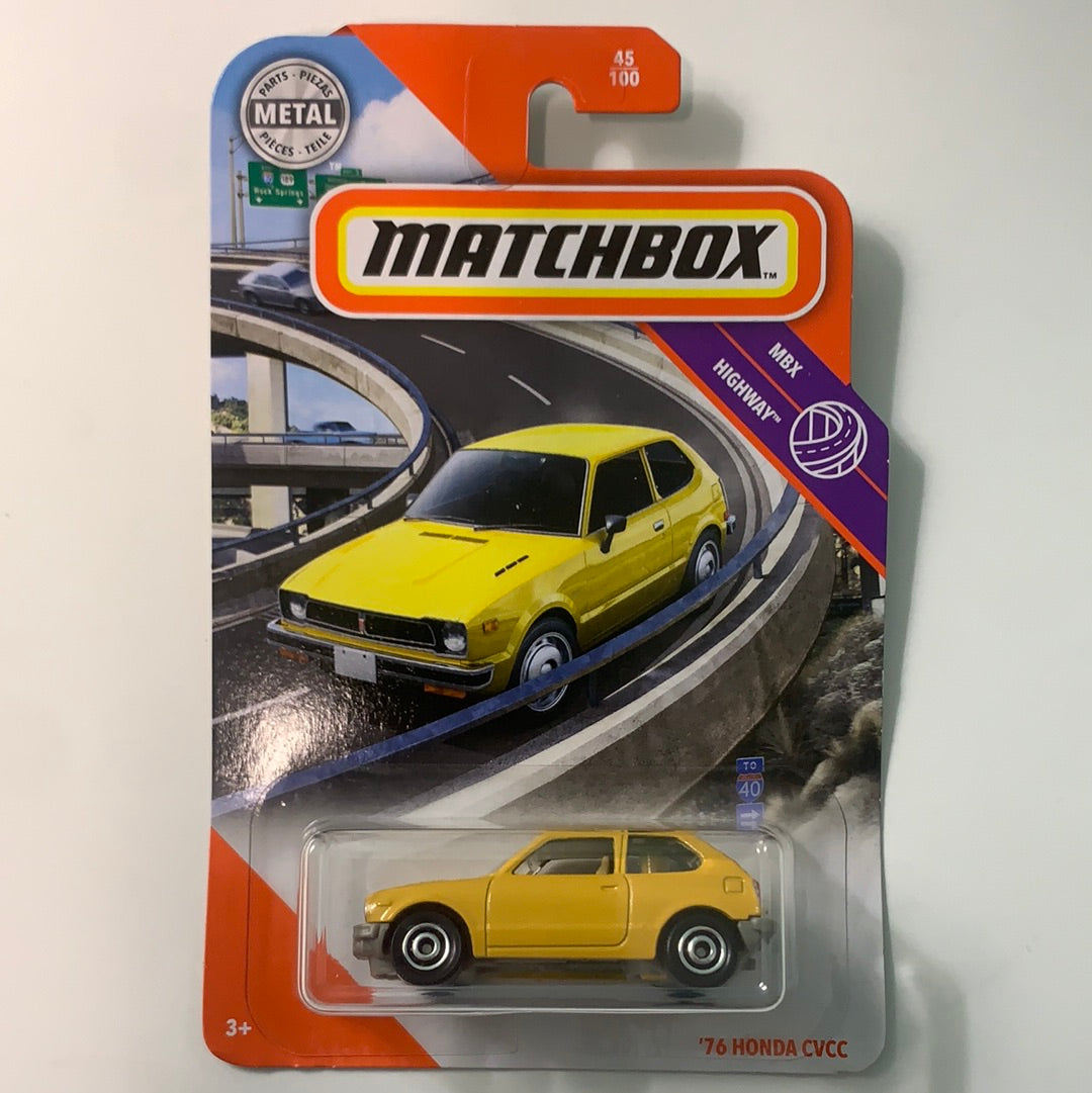 Matchbox 1/64 ‘76 Honda Civic CVCC Yellow